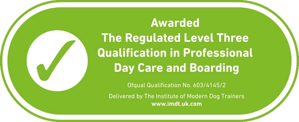 Awarded the regulated level three qualification in professional day care and boarding